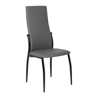 Стул DENVER, экокожа, серый PU 611/черный